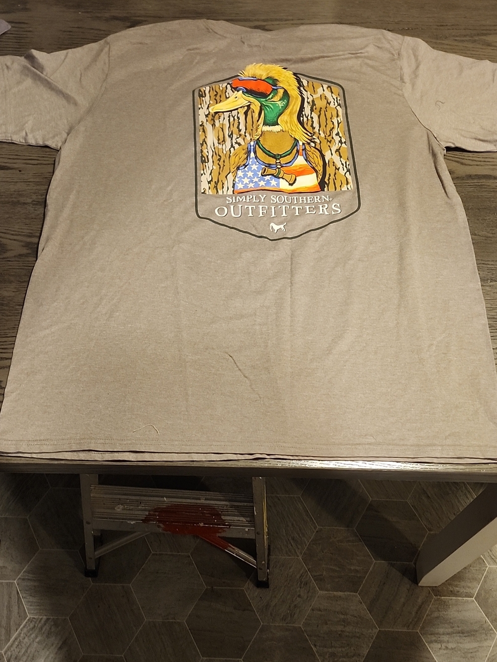 Simply Southern Khaki Short-Sleeve Duck Graphic Tee